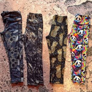 Colorful Patterned Women's Leggings Set 4 for 80.00